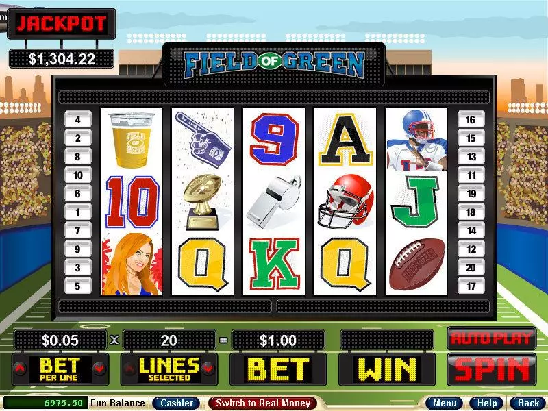Field of Green Fun Slot Game made by RTG with 5 Reel and 20 Line