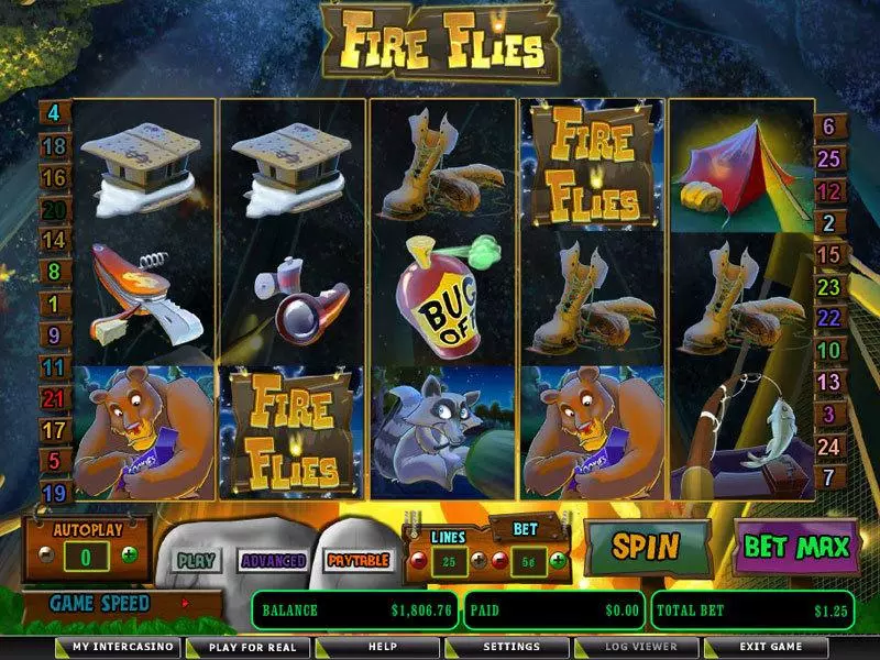 Fire Flies Fun Slot Game made by Amaya with 5 Reel and 25 Line