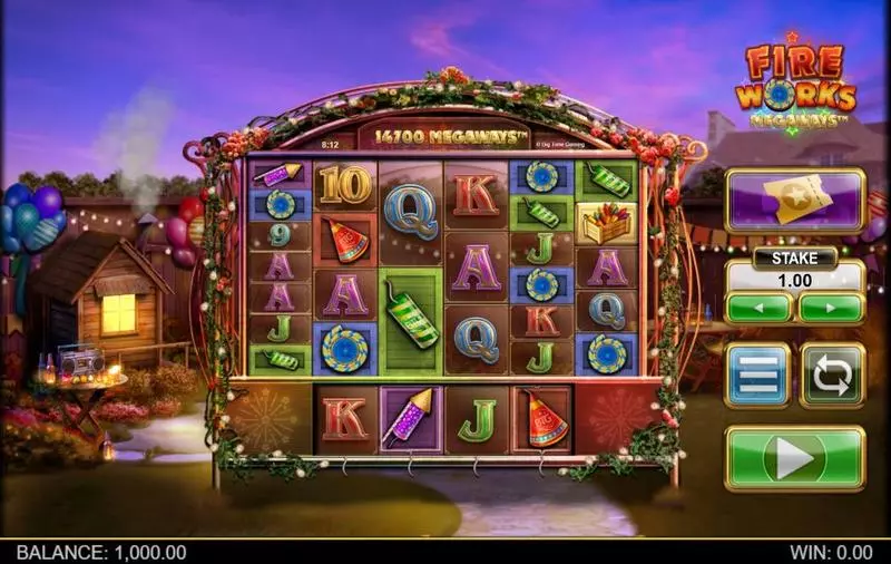Fireworks Megaways Fun Slot Game made by Big Time Gaming with 6 Reel and 117649 Lines
