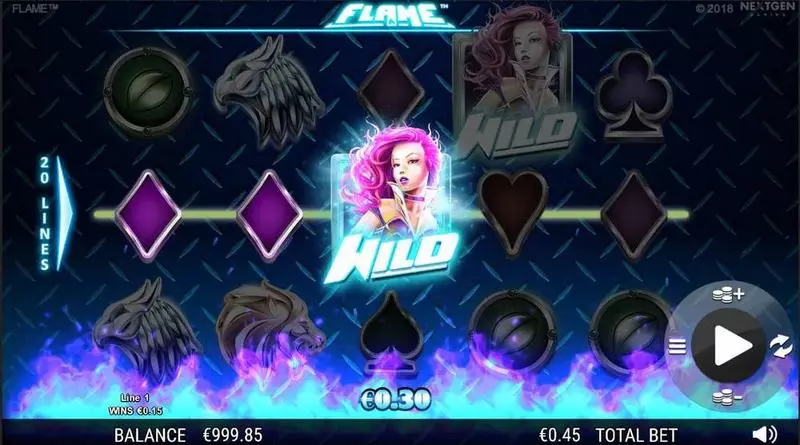 Flame Fun Slot Game made by NextGen Gaming with 5 Reel and 20 Line