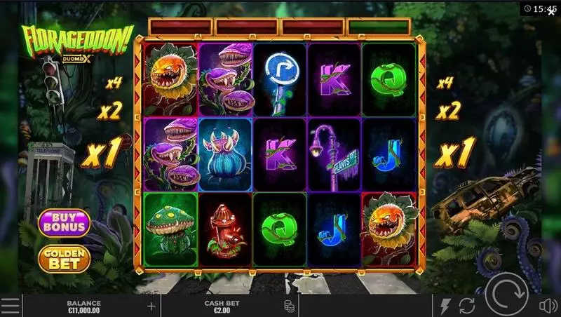 Florageddon! DuoMax Fun Slot Game made by Yggdrasil with 5 Reel and 243 Line