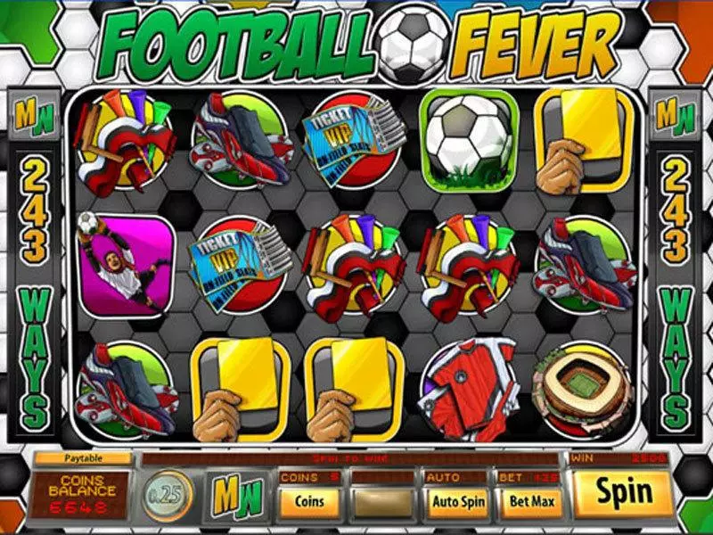 Football Fever Fun Slot Game made by Saucify with 5 Reel and 243 Line