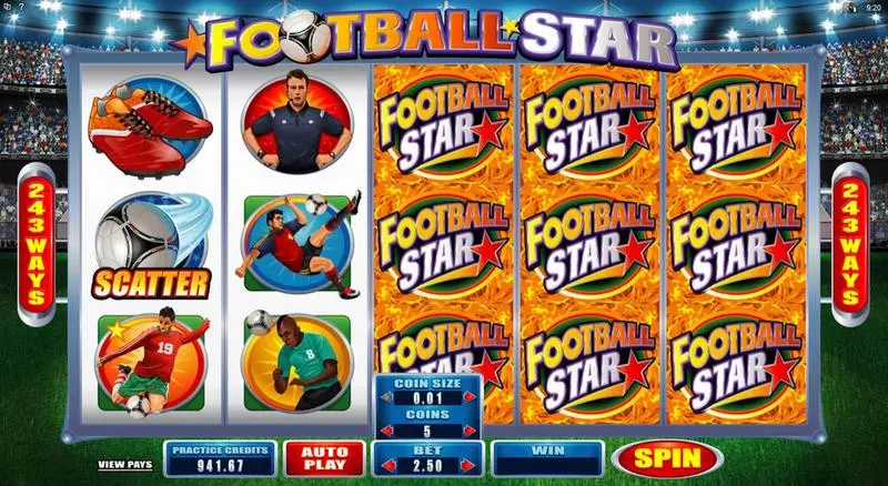 Football Star Fun Slot Game made by Microgaming with 5 Reel and 243 Line