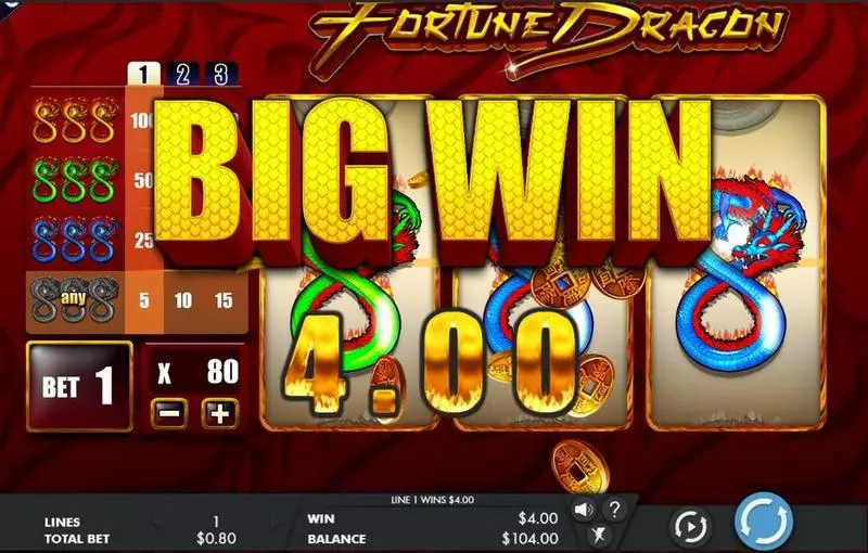 Fortune Dragon Fun Slot Game made by Genesis with 3 Reel and 1 Line