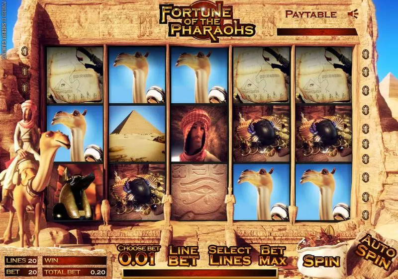 Fortune of the Pharaohs Fun Slot Game made by Sheriff Gaming with 5 Reel and 20 Line