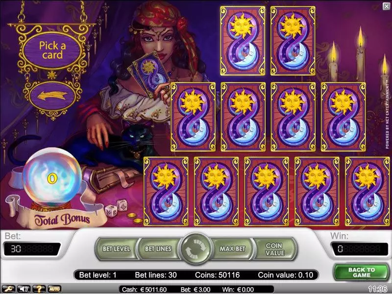 Fortune Teller Fun Slot Game made by NetEnt with 5 Reel and 30 Line