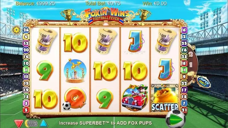 Foxin' Wins Fun Slot Game made by NextGen Gaming with 5 Reel and 25 Line