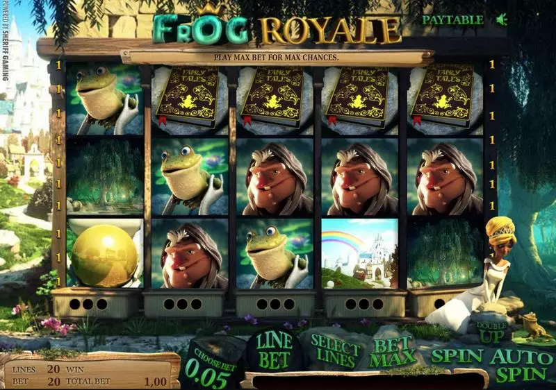 Frog Royale Fun Slot Game made by Sheriff Gaming with 5 Reel and 20 Line