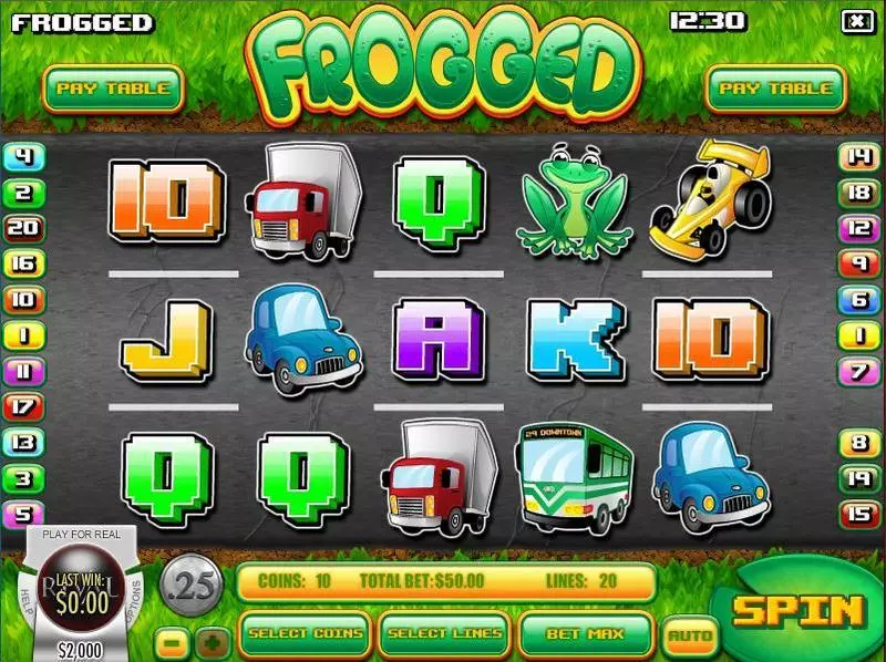 Frogged Fun Slot Game made by Rival with 5 Reel and 20 Line
