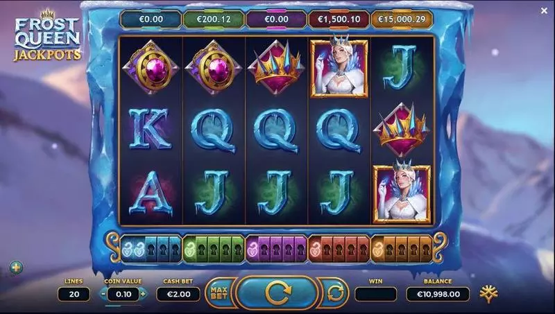 Frost Queen Jackpots Fun Slot Game made by Yggdrasil with 5 Reel and 20 Line