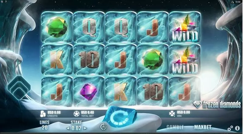 Frozen Diamonds Fun Slot Game made by Microgaming with 5 Reel and 20 Line