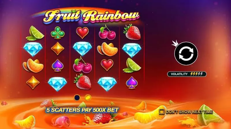Fruit Rainbow Fun Slot Game made by Pragmatic Play with 5 Reel and 40 Line