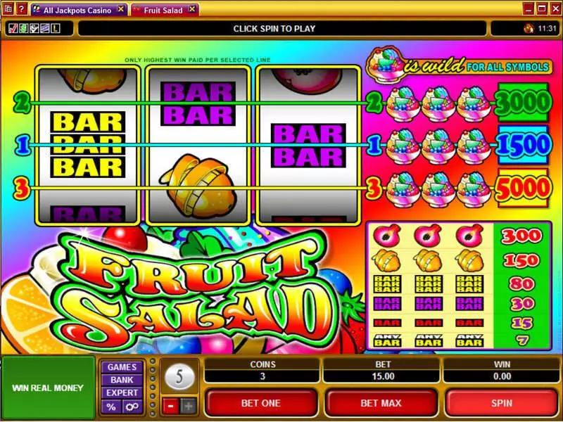 Fruit Salad Fun Slot Game made by Microgaming with 3 Reel and 3 Line