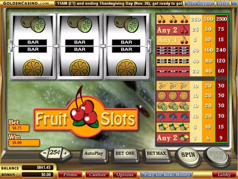 Fruit Fun Slot Game made by WGS Technology with 3 Reel and 1 Line