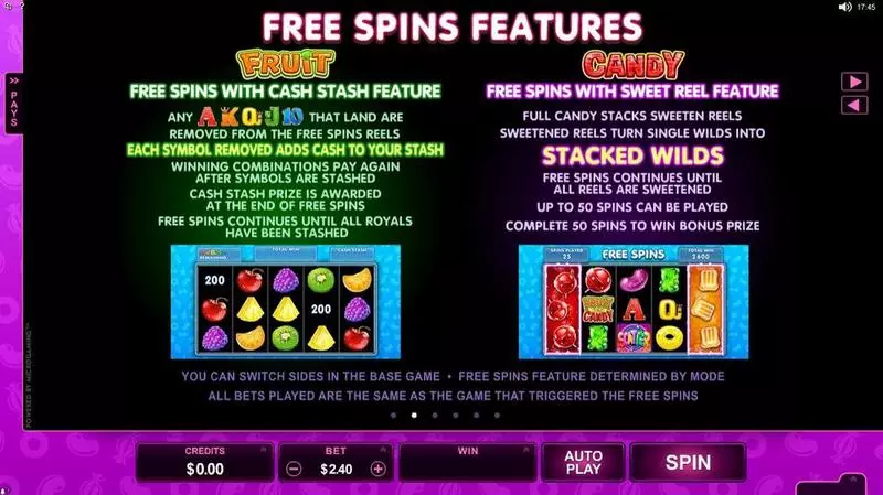 Fruits vs Candy Fun Slot Game made by Microgaming with 5 Reel and 243 Line