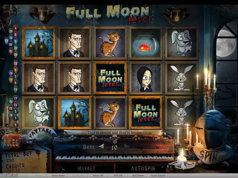Full Moon Fever Fun Slot Game made by bwin.party with 5 Reel and 25 Line