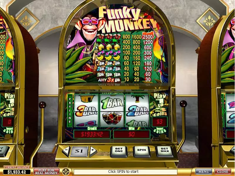 Funky Monkey Fun Slot Game made by PlayTech with 3 Reel and 1 Line