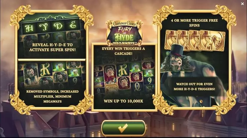Fury of Hyde Megaways Fun Slot Game made by Jelly Entertainment with 6 Reel and 11760