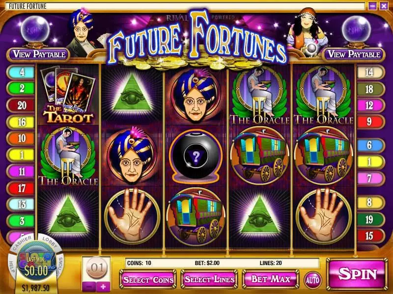 Future Fortunes Fun Slot Game made by Rival with 5 Reel and 20 Line