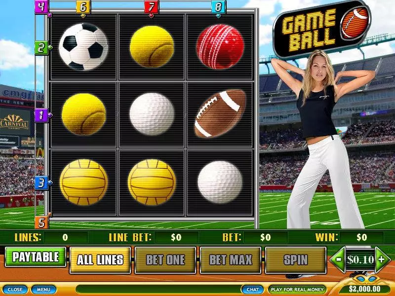 Game Ball Fun Slot Game made by PlayTech with 3 Reel and 8 Line