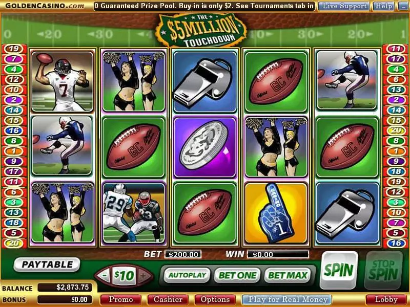 Game Day Fun Slot Game made by WGS Technology with 5 Reel and 20 Line