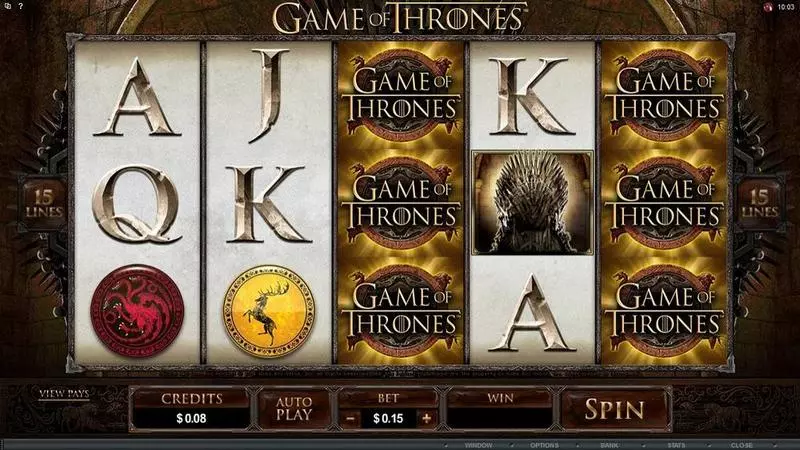 Game of Thrones - 15 Lines Fun Slot Game made by Microgaming with 5 Reel and 15 Line