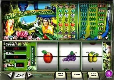 Garden of Eden Fun Slot Game made by PlayTech with 3 Reel and 1 Line