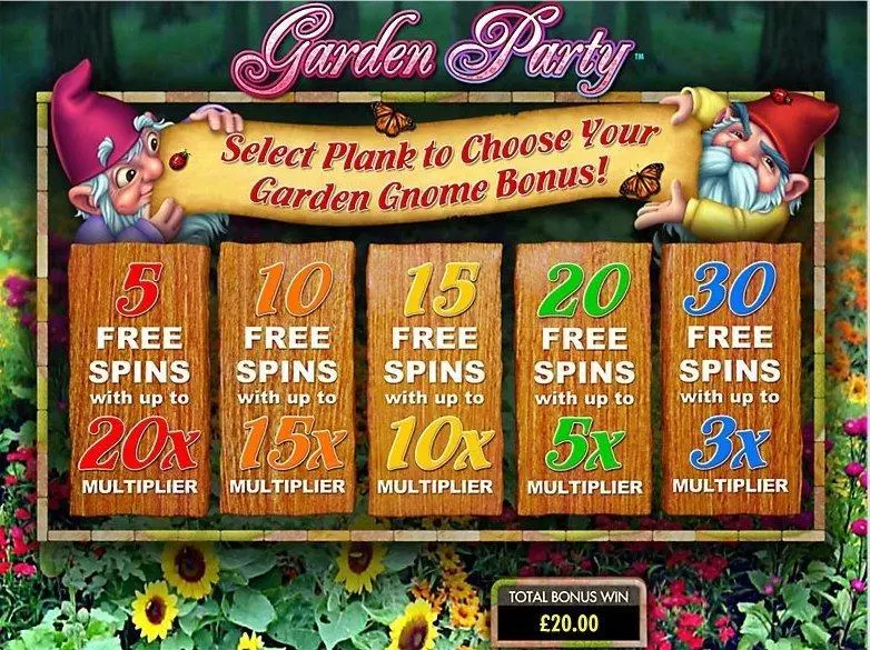 Garden Party Fun Slot Game made by IGT with 5 Reel and 1024 Way
