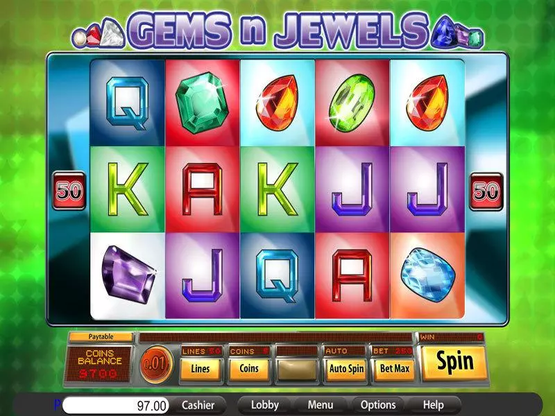 Gems n Jewels Fun Slot Game made by Saucify with 5 Reel and 50 Line