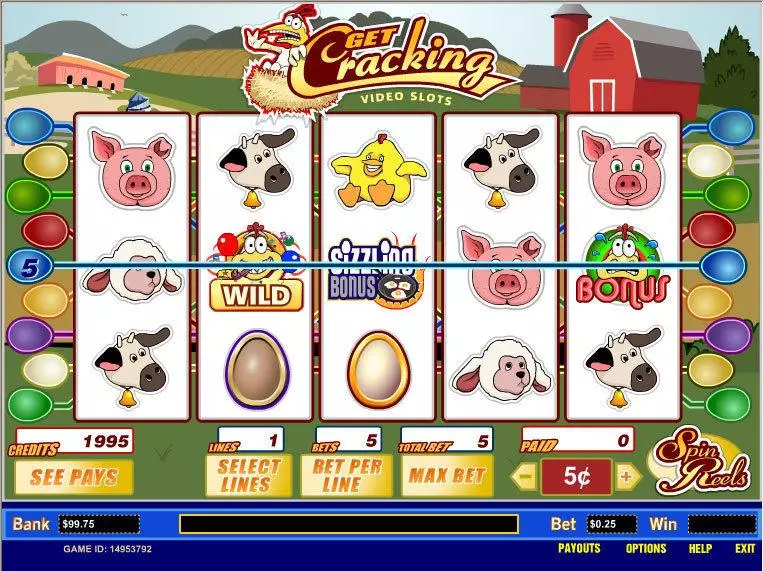 Get Cracking Fun Slot Game made by Parlay with 5 Reel and 9 Line
