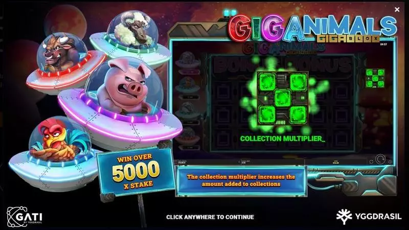Giganimals GigaBlox Fun Slot Game made by Yggdrasil with 6 Reel 