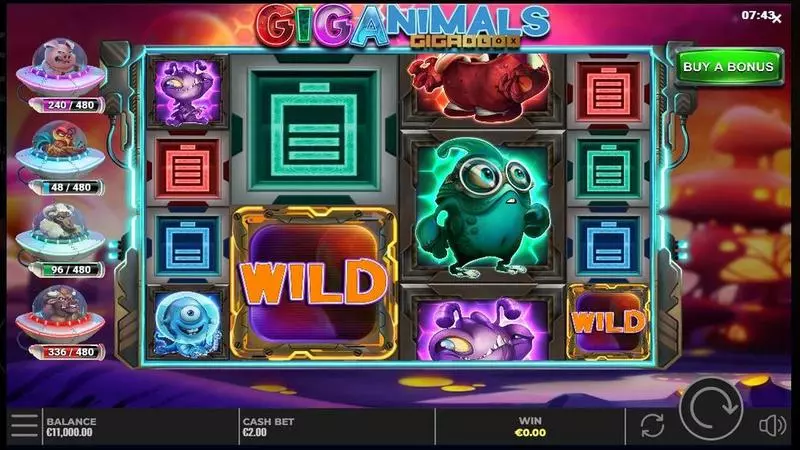 Giganimals GigaBlox Fun Slot Game made by Yggdrasil with 6 Reel 