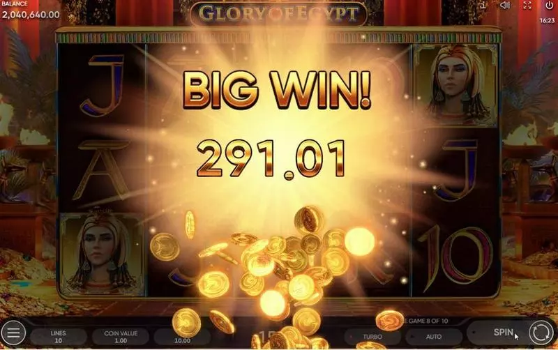 Glory of Egypt Fun Slot Game made by Endorphina with 5 Reel and 10 Line
