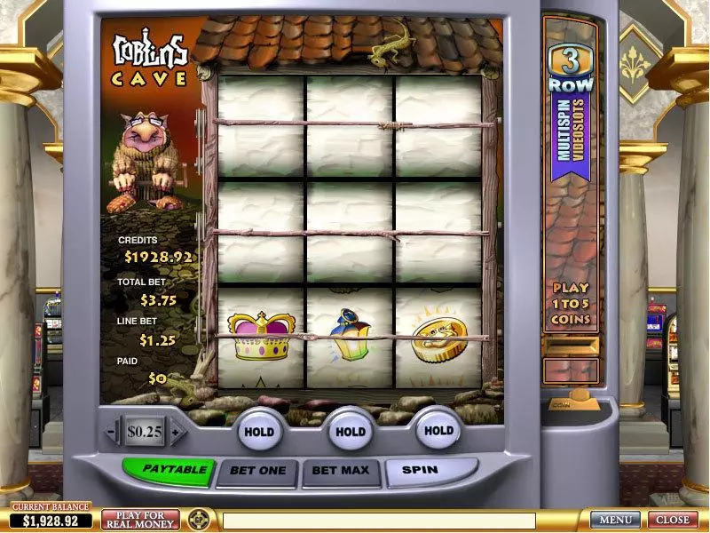 Goblin's Cave Fun Slot Game made by PlayTech with 3 Reel and 3 Line