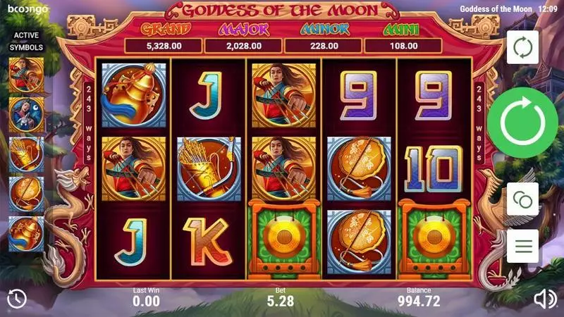 Goddes of the Moon Fun Slot Game made by Booongo with 5 Reel and 243 Line