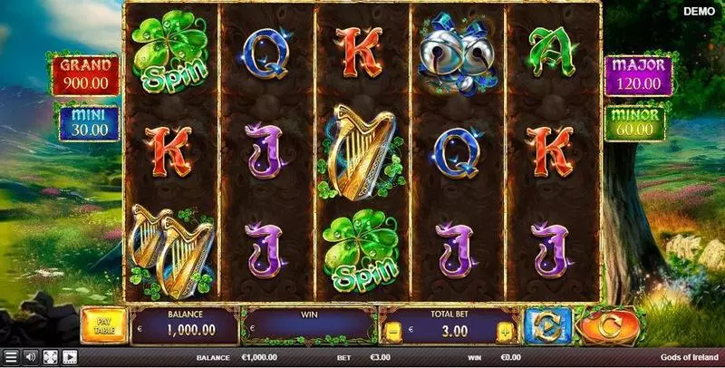 Gods of Ireland Fun Slot Game made by Red Rake Gaming with 5 Reel and 30 Line
