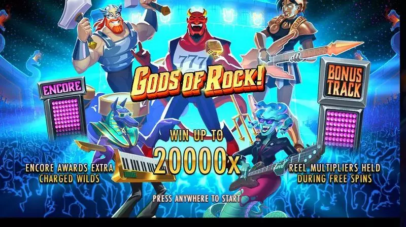 Gods of Rock Fun Slot Game made by Thunderkick with 6 Reel and 466 Ways