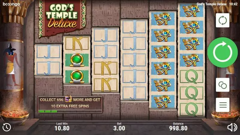 God's Temple Deluxe Fun Slot Game made by Booongo with 6 Reel 