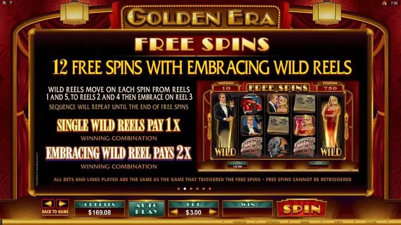 Golden Era Fun Slot Game made by Microgaming with 5 Reel and 15 Line