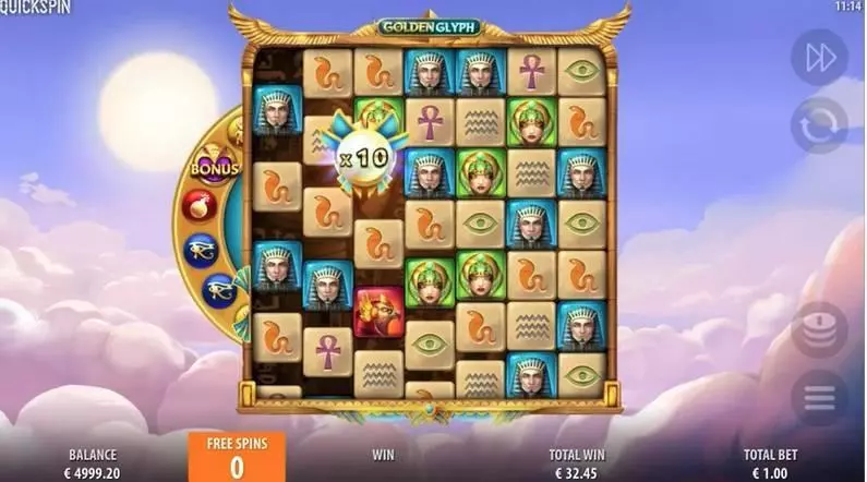 Golden Glyph Fun Slot Game made by Quickspin with 7 Reel 