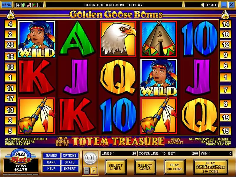 Golden Goose - Totem Treasure Fun Slot Game made by Microgaming with 5 Reel and 20 Line