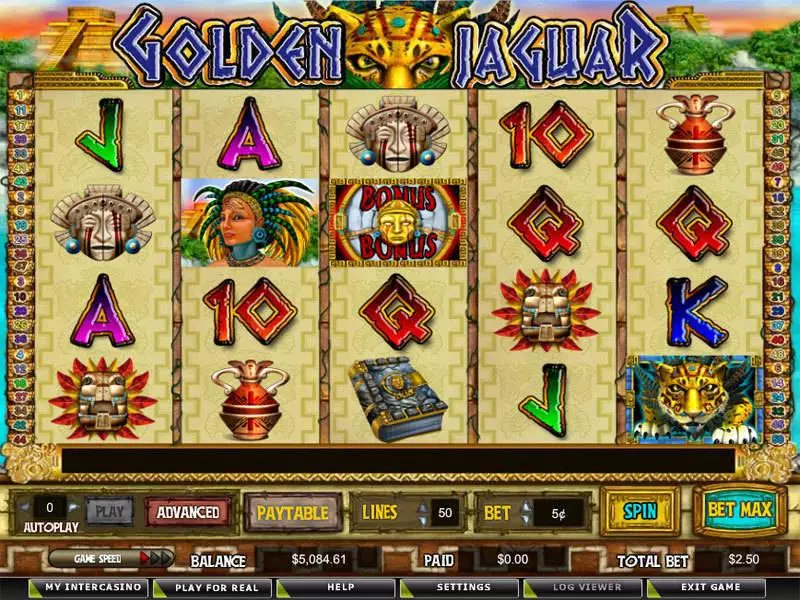 Golden Jaguar Fun Slot Game made by CryptoLogic with 5 Reel and 50 Line