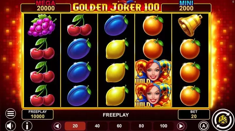 Golden Joker 100 Hold And Win Fun Slot Game made by  with 5 Reel and 100 Line