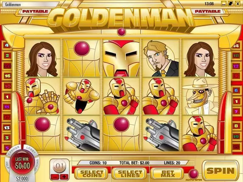 Goldenman Fun Slot Game made by Rival with 5 Reel and 20 Line