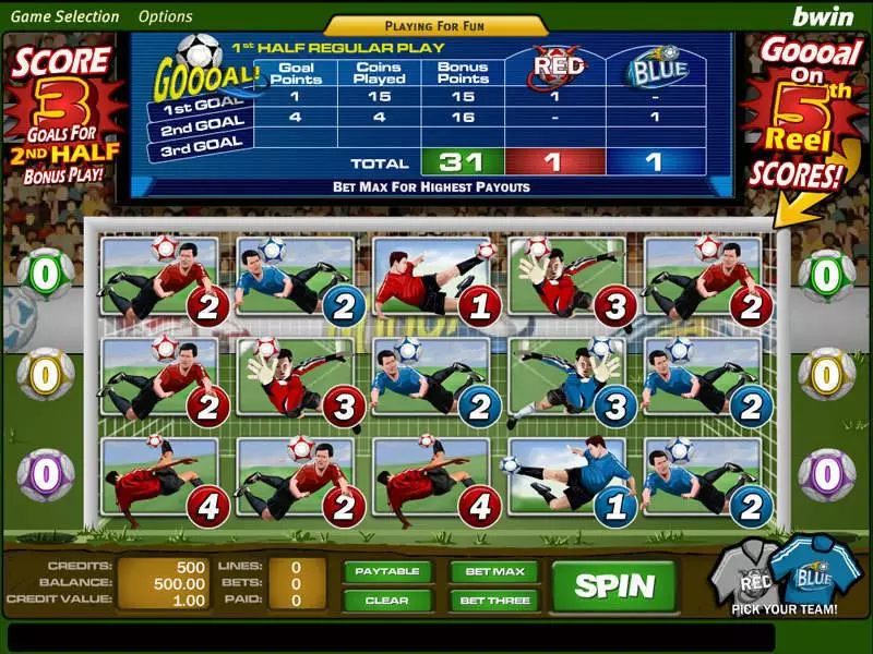 Goooal! Fun Slot Game made by Amaya with 5 Reel and 3 Line