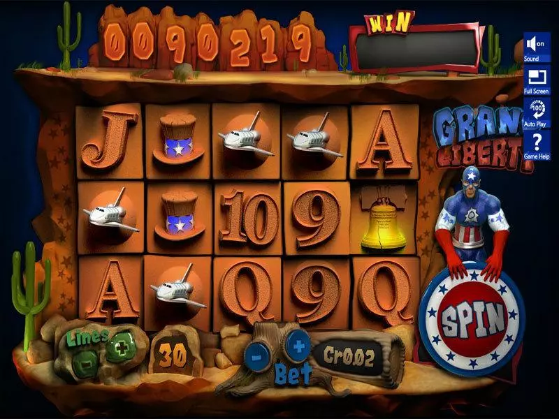 Grand Liberty Fun Slot Game made by Slotland Software with 5 Reel and 30 Line