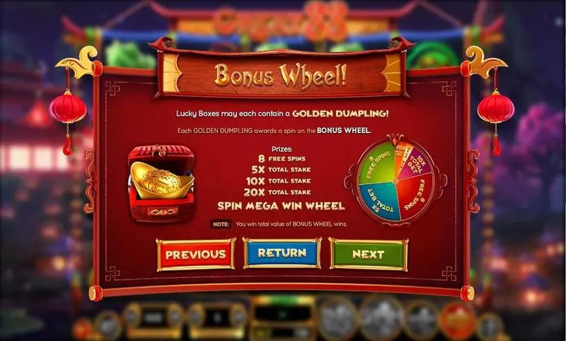 GREAT 88 Fun Slot Game made by BetSoft with 5 Reel and 30 Line
