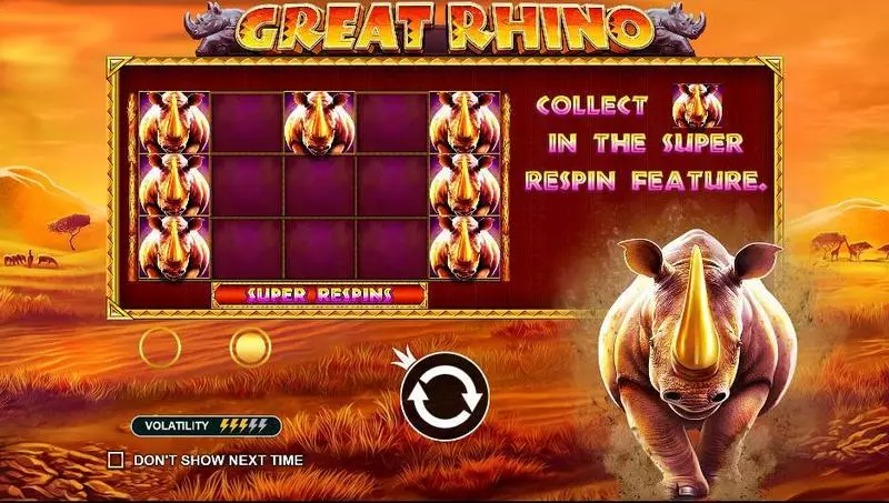 Great Rhino Fun Slot Game made by Pragmatic Play with 5 Reel and 20 Line