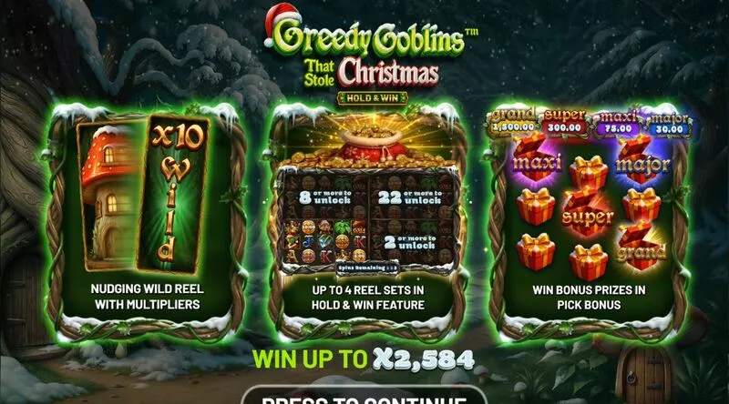 Greedy Goblins That Stole Christmas Fun Slot Game made by BetSoft with 10 Reel5 Reel and 243 Line