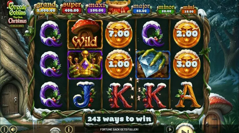 Greedy Goblins That Stole Christmas Fun Slot Game made by BetSoft with 10 Reel5 Reel and 243 Line